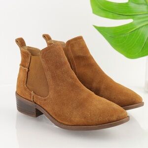 Steve Madden Drape Chelsea Boot Women's Tan Suede Ankle Boots